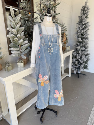Flower Patch Overalls Denim Overalls Easel