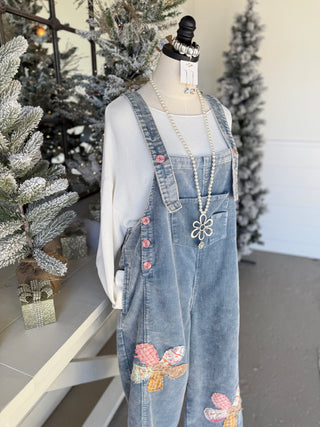 Flower Patch Overalls Denim Overalls Easel