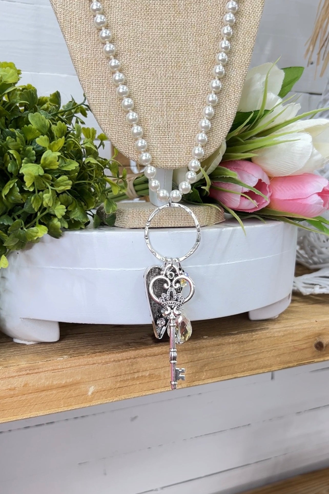 Love Is The Key Necklace  BFF   