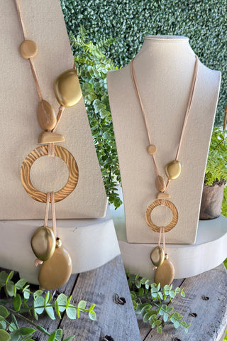 Double Vision Necklace Gold Tones Necklaces L & B Creations