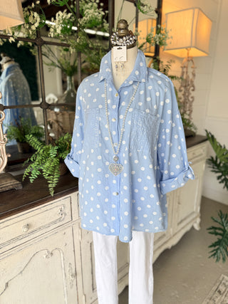 Gia Top Blue Shirts & Tops Miss Carla
