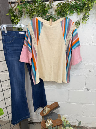 Lottie Top Natural by Easel Shirts & Tops Easel