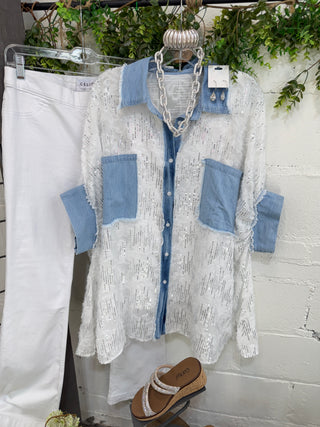 Center Stage Top White Shirts & Tops Blublu