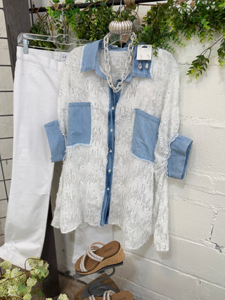 Center Stage Top White Shirts & Tops Blublu