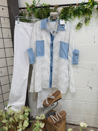 Center Stage Top White Shirts & Tops Blublu