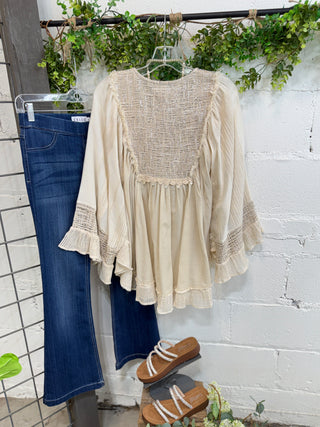 Enola Top Natural RESTOCK Soon Shirts & Tops Pol Clothing