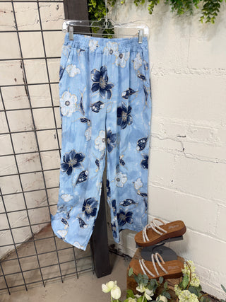 Oceanside Linen Pants Lt Blue Pants S F Moda