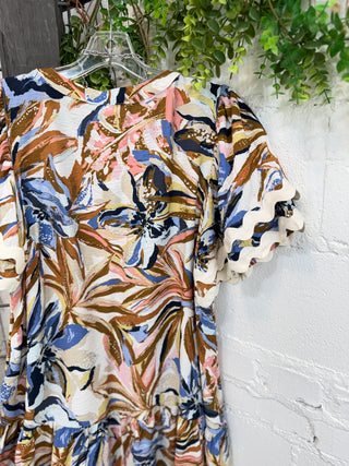 Suave Dress Taupe/Blue Dresses Oddi