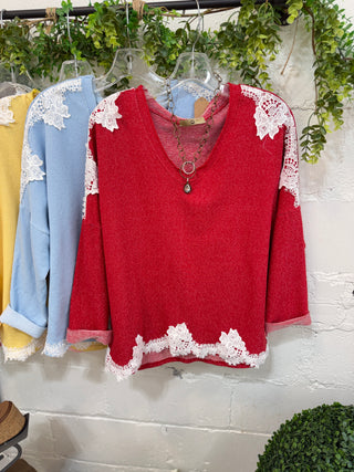 Daydreamer Top Red Shirts & Tops MuMu