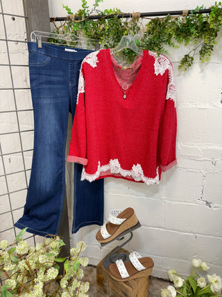 Daydreamer Top Red Shirts & Tops MuMu