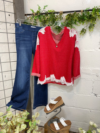 Daydreamer Top Red Shirts & Tops MuMu