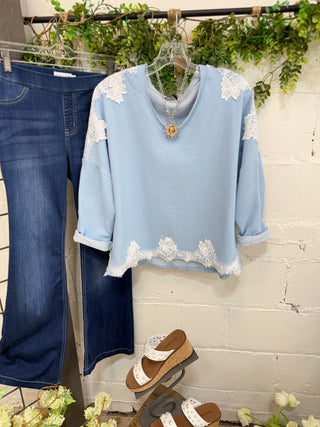 Daydreamer Top Blue Shirts & Tops MuMu