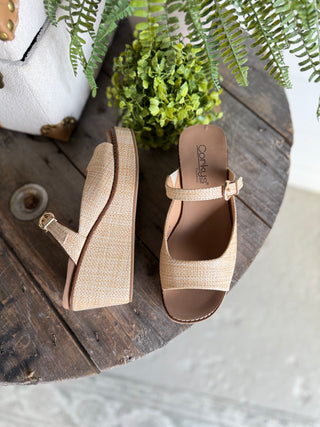 Treat Yourself Wedge Raffia Shoes Corky's Footwear