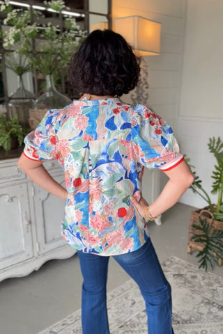 Jasmine Top Blue Mix by Umgee
