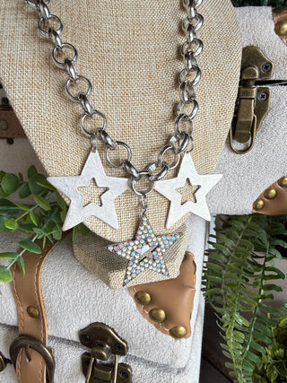 Star Links Necklace Silver Necklaces Accessories To Go
