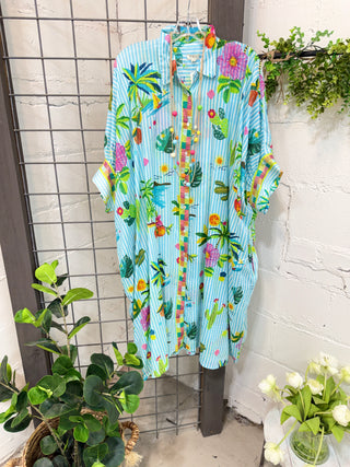 Making Waves Dress Aqua Dresses Pol Clothing