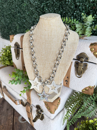 Star Links Necklace Silver Necklaces Accessories To Go