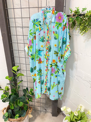 Making Waves Dress Aqua Dresses Pol Clothing