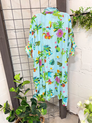 Making Waves Dress Aqua Dresses Pol Clothing