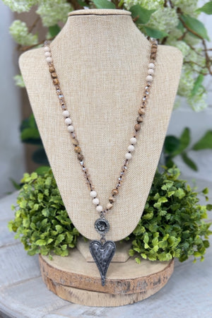 Antique Heart Necklace  RESTOCK