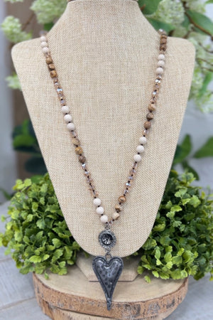Antique Heart Necklace  RESTOCK