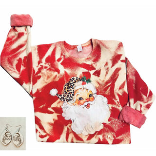 Joyful Santa Sweatshirt Red