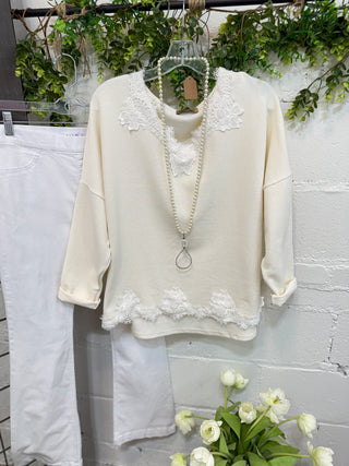 Deanna Top Ivory Shirts & Tops MuMu