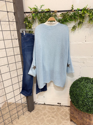 Palmer Sweater Cardigan Blue Cardigan Mina Rosa/Miss Carla