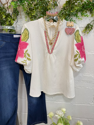 Rosalee Top Cream by Umgee Shirts & Tops Umgee