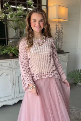 Dusty Rose Sweater Blush Sweater YOLLY