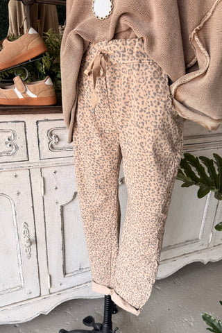 Lovin Leopard Pants Tan