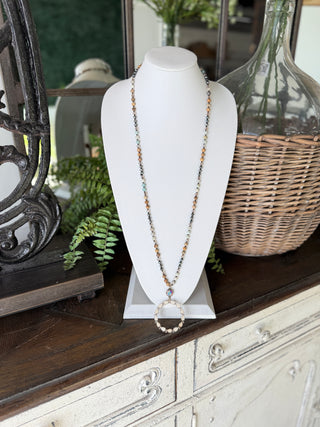 Geneva Necklace White/Natural Necklaces Pink Panache