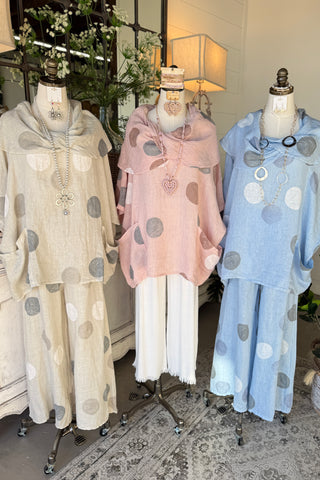 Nia Linen Top Blush Shirts & Tops 111% Lino