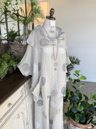 Nia Linen Top Ecru Shirts & Tops 111% Lino