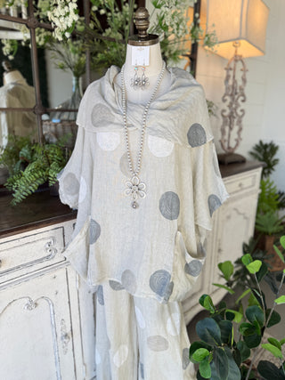 Nia Linen Top Ecru Shirts & Tops 111% Lino