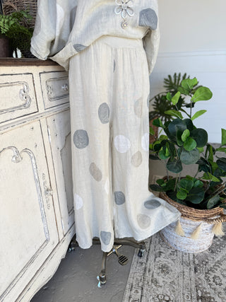 Riviera Linen Pants Ecru Pants 111% Lino