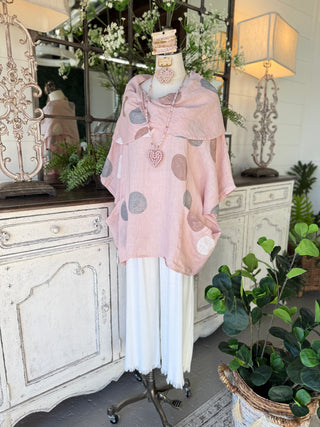 Nia Linen Top Blush Shirts & Tops 111% Lino