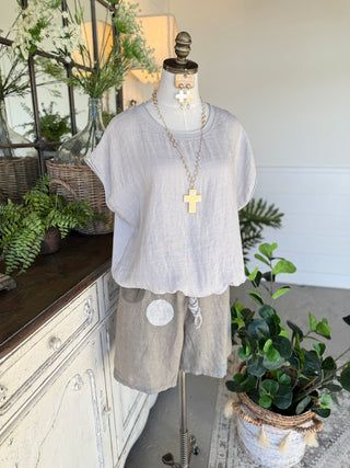 Santina Top Beige Shirts & Tops Allison