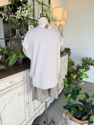 Santina Top Beige Shirts & Tops Allison