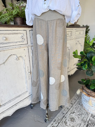 Riviera Linen Pants Taupe Pants 111% Lino