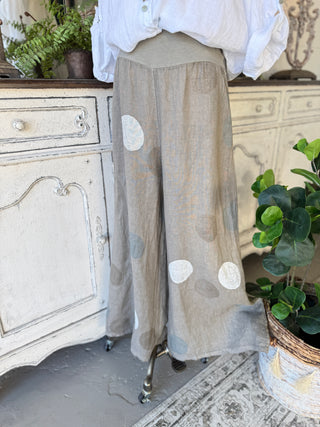 Riviera Linen Pants Taupe Pants 111% Lino