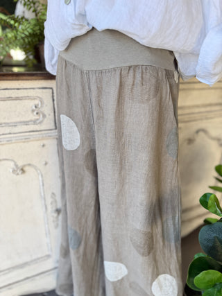 Riviera Linen Pants Taupe Pants 111% Lino