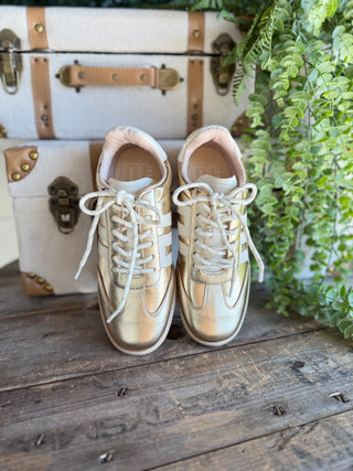 Trackstar Sneakers Gold Metallic Shoes Dirty Laundry