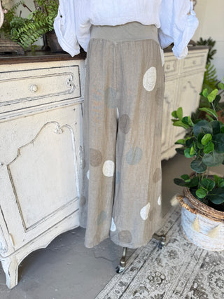 Riviera Linen Pants Taupe Pants 111% Lino