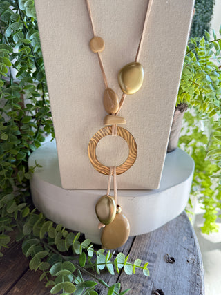 Double Vision Necklace Gold Tones Necklaces L & B Creations