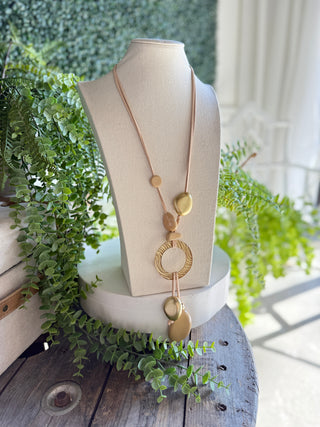 Double Vision Necklace Gold Tones Necklaces L & B Creations