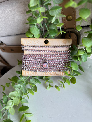 Ambition Bracelet Set Pink by Pink Panache Bracelets Pink Panache