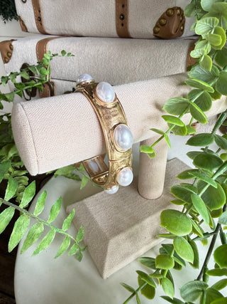 Hillary Bracelet Gold/Pearl RESTOCK Soon Bracelets Carol Su