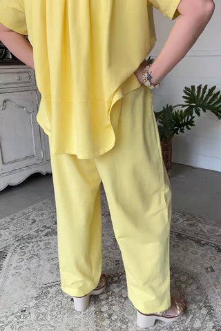 Settle Down Pant Set Yellow Top & Pant Set Davi & Dani