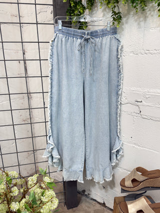 Aflutter Pants Lt Indigo Pants Very J